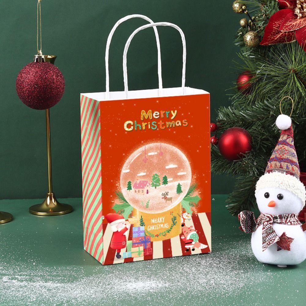 2pcs Cartoon Christmas Gift Bag Cute Packaging Bag Interesting Christmas Eve Candy Bag  Home