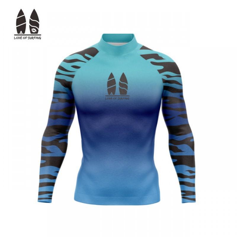 T-shirt Surfing Suit UPF50 Sunscreen Beach Swimsuit Diving Jellyfish Long Sleeve Split Top