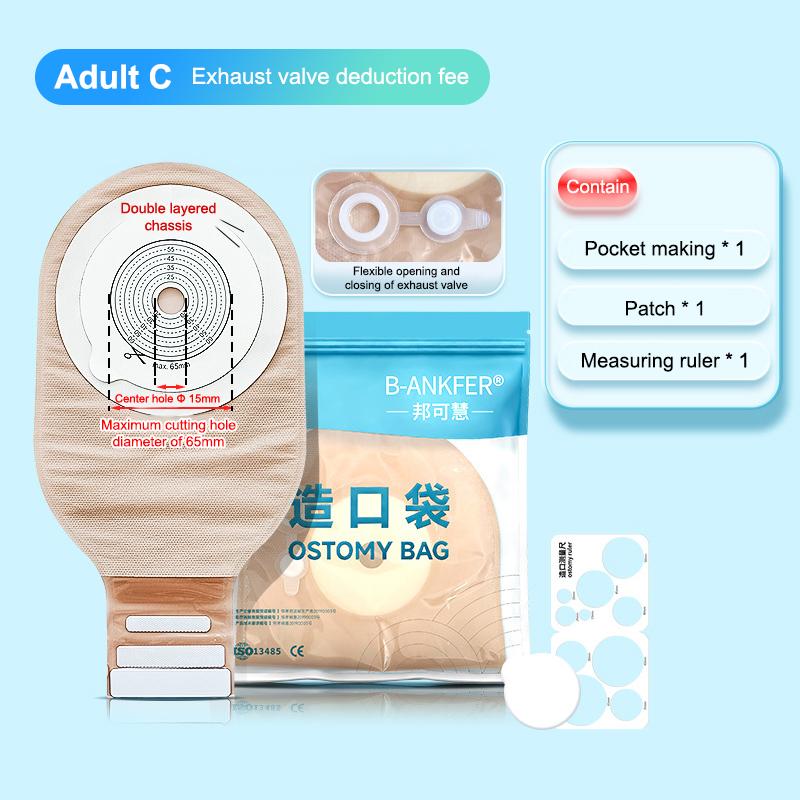 Barrier Ostomie Kolostomie Beutel Zweiteilig Entleerbare Beutel Mit Ring Oder Clip Verschluss Erwachsene Kinder Ileostomie Stoma Pflege 20-65Mm