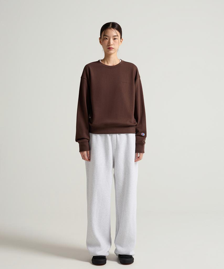 CHAMPION Women'S C-Logo Relaxed Fit Fleece-Lined Sweatpants Light Grey