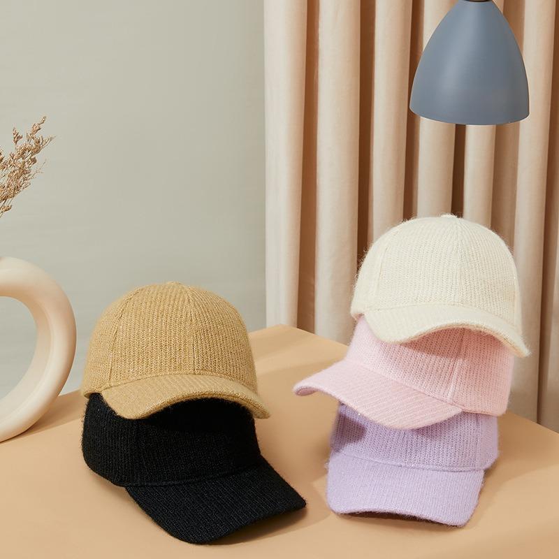 Spring and Autumn New Fleece Warm Knitted Large Size Baseball Cap Men's and Women's Cold-proof Cap