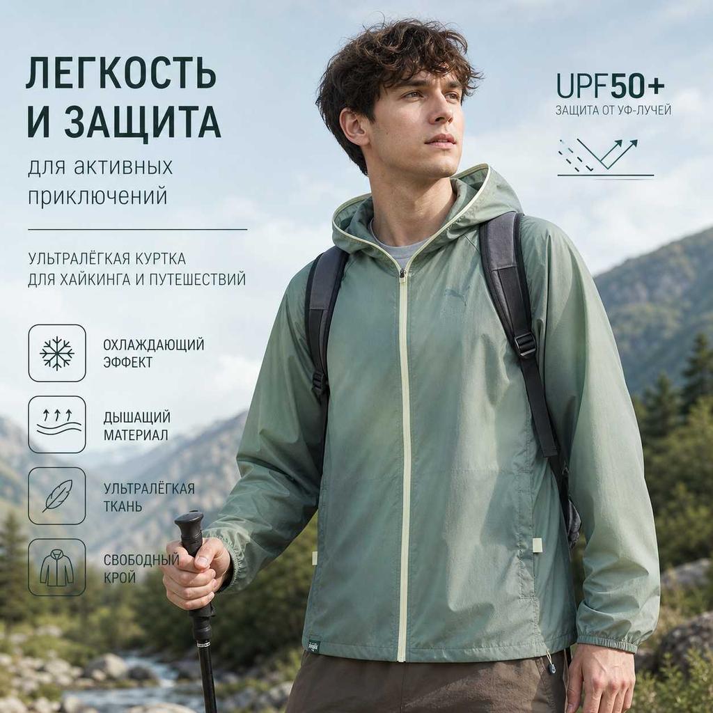 Puma Lightweight Outdoor Breathable Sports Sun Protection Clothing Men tops 63732539