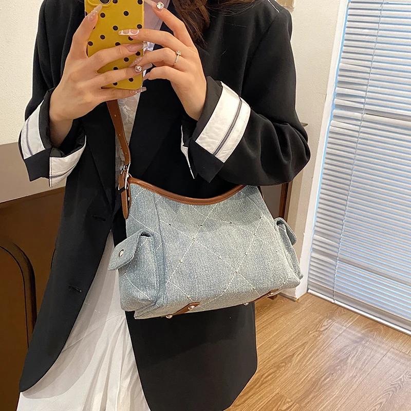 Versatile shoulder bag with chain  feminine armpit bag  simple bag  casual crossbody  new