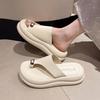 Toe Slippers Women's Summer Wear 2025 New Fashion Non-slip Heightened Thick-bottomed Beach Clip Toe Cool Slippers
