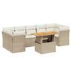 VidaXL Garden Lounge Set with Cushions 8 Pcs, Patio Sofas, Patio Furniture Set, Outdoor Furniture, Beige 3270701