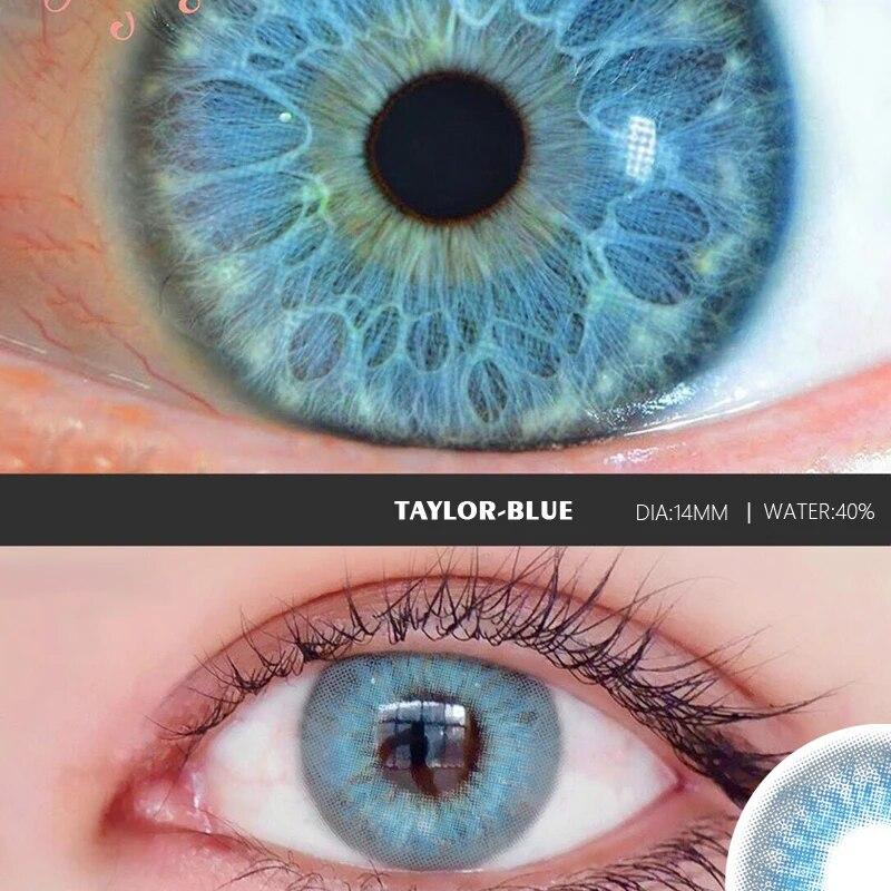 

Цветные контактные линзы AMARA для глаз, 2 шт., линзы зеленого цвета, красивые контактные линзы для ежегодного макияжа для учеников, косметические контактные линзы, синие линзы