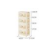 Miling Foldable Rolling Plastic Storage Cabinet