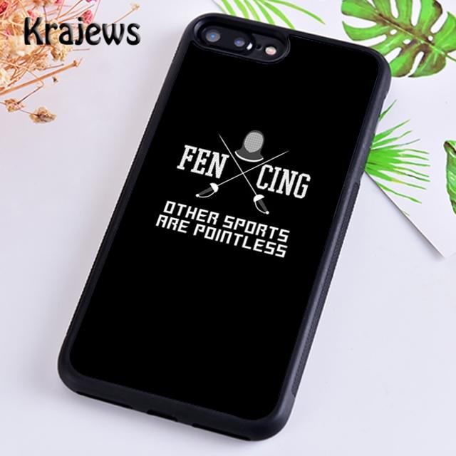 Krajews Eat Sleep Fencing Heartbeat Phone Case Cover For iPhone 17 Air 16 15 14 Plus 11 12 13 Pro Max Coque Fundas