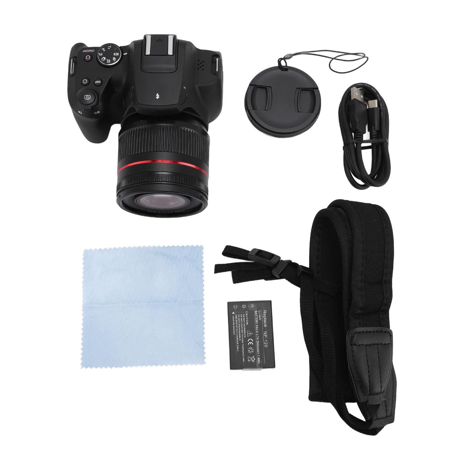 

Digital Camera 4K 64MP 12x Optical Zoom 3.0 Inch Flip Screen Anti Shaking Compact WiFi Vlogging