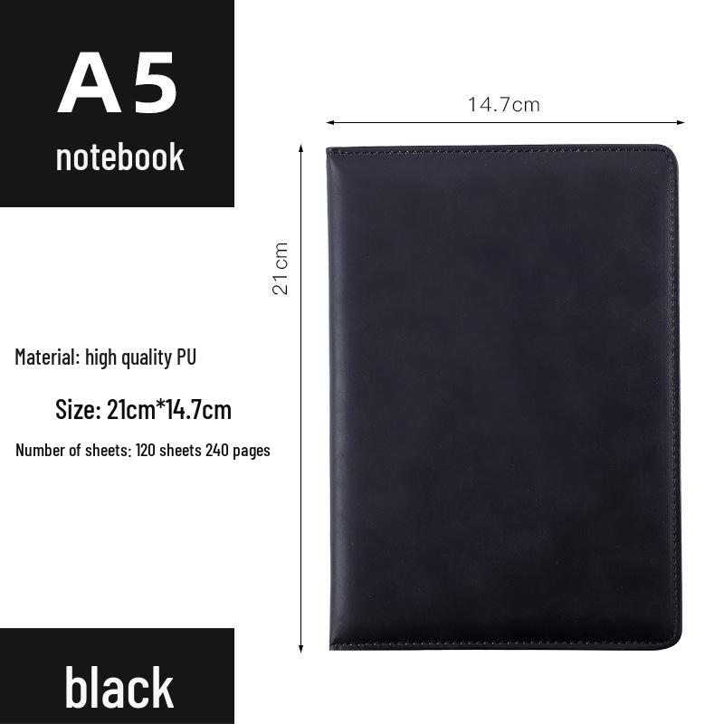 Color-Changing PU Business Notebook: Custom A5/B5 Notepad with Printable Logo for Meeting Minutes.