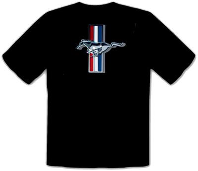Camiseta Infantil Negra con Logo de Coche Ford Mustang -104_Kids-