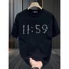 European Sizes Men'S Summer Heavy Short-Sleeve T-Shirt with Trendy Prints, Versatile Korean And Japanese Style