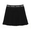 TRIMERE Wrinkle Pleated Elastic Skirt Black