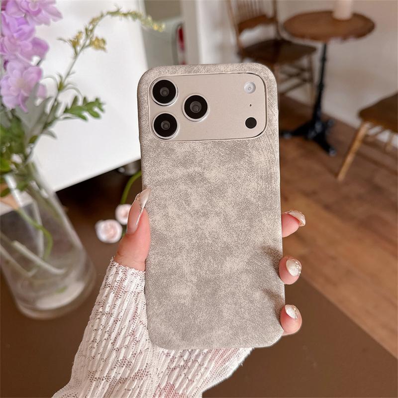 

Luxury Fashion Simple Matte Retro TPU Leather Phone Case For Apple iPhone 17 Air 16 15 14 Plus 13 12 Pro Max 11 Shockproof Cover iPhone 11