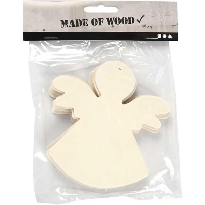 Dekorativt föremål - Platta träänglar - Ref 566310 - Beige - Massivt trä - Inomhus