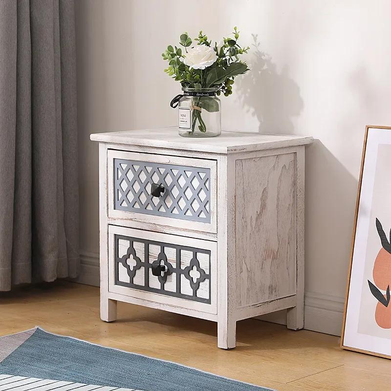Solid Wood Multi-layer Drawer Cabinet – Retro Simple Storage Side Cabinet, Narrow Combination for Organizing