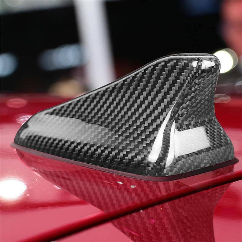 A28G-Car Antenna Cap Cover Real Carbon Fiber Shark Fin Exterior Accessories Modified For Kia Stinger 2018-