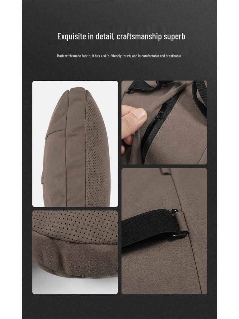 Tesla Model 3/Y Suede Maybach Headrests, Neck & Lumbar Supports
