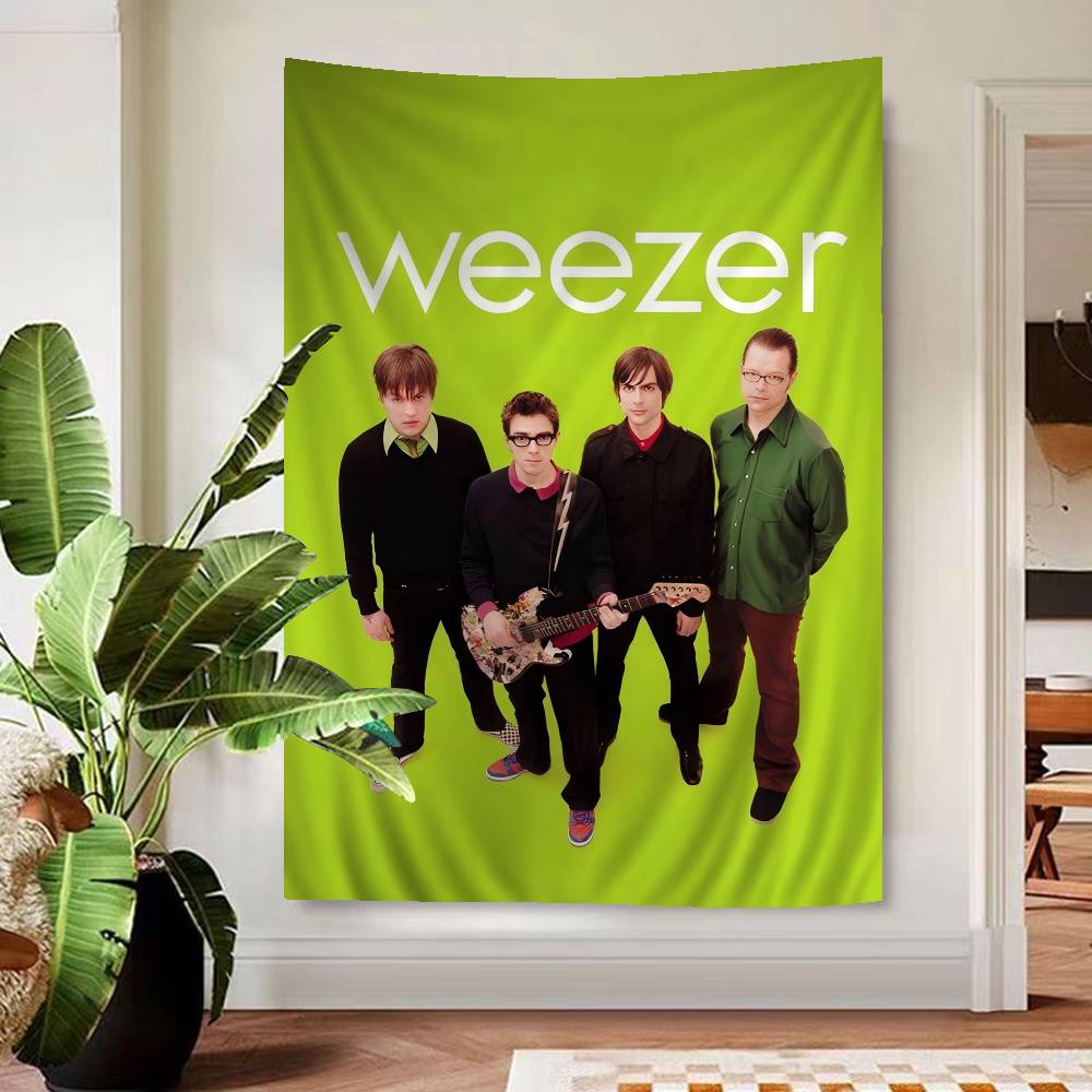 

Weezer Music Band Hanging Bohemian Tapestry Hanging Tarot Hippie Wall Rugs Dorm Home Decor 74x94cm(29x37in)