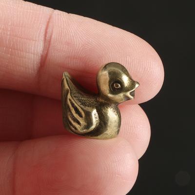 ברווזונים מיני פסלוני נוי פליז ברווז קוואי חיית מחמד חיה קישוט שולחן קישוט בית פסלי מדינות נחושת מזכרת