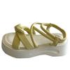 Fairy Wind Bow Sandals Female 2025 New Summer Wear Thick Sole Heightening Skirt Beach Roman Shoes