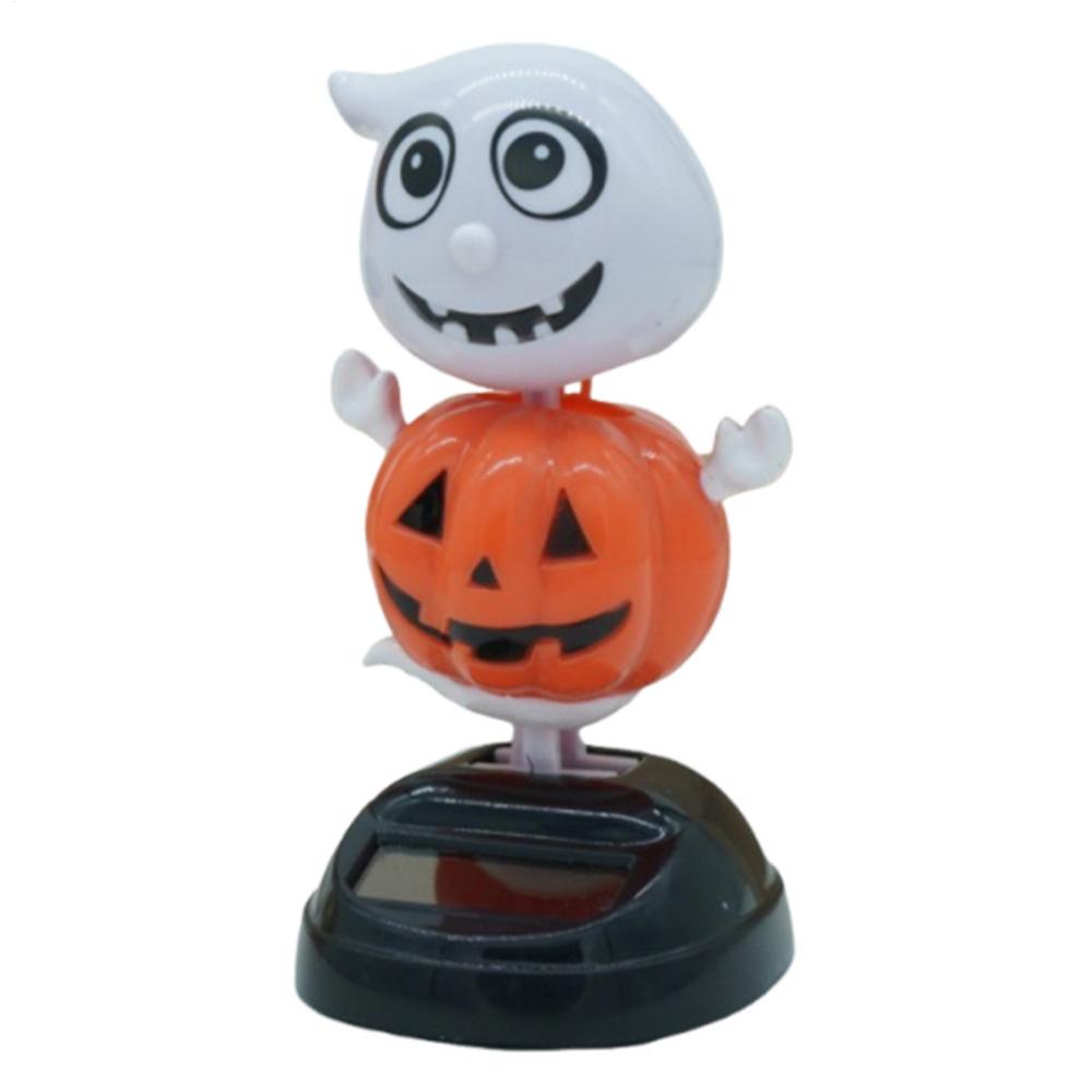 Dashboard Figurines Solar Ghost Pumpkin Ornament Cute Home Decoration Automotive Interior Accessories For Desktop Women Men