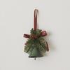 Green Christmas Chime Bell Red Pine Cone Bell Pendant  Home Door Decorations