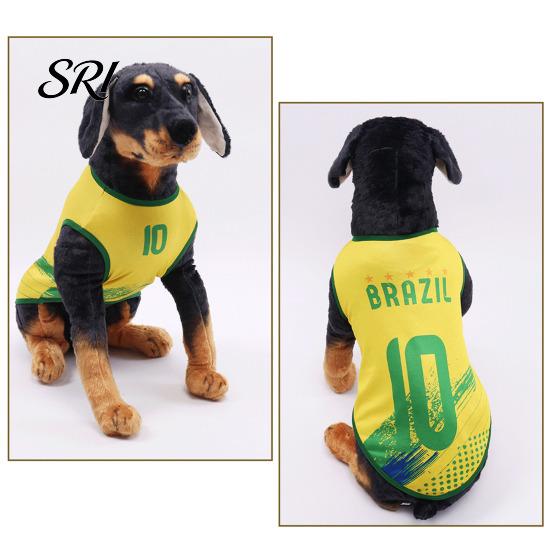 Ademend Huisdier Shirt Voetbalshirt Hond T-shirt Tanktop Mouwloos Zomer Voetbal Mesh Kleding Speldag Outfit voor Kleine Middelgrote Grote Honden