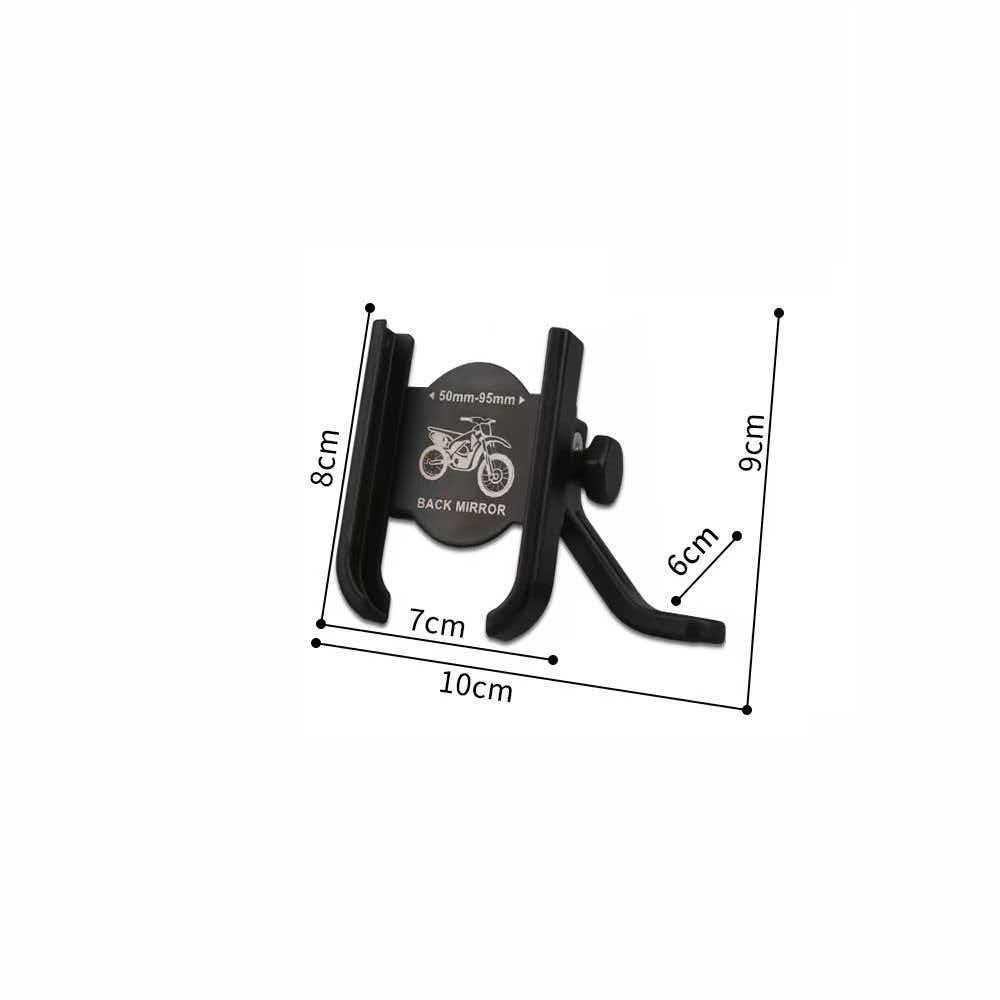 

Rotatable Aluminum Phone Holder for Motorcycle, Bicycle, or Scooter Mirrors