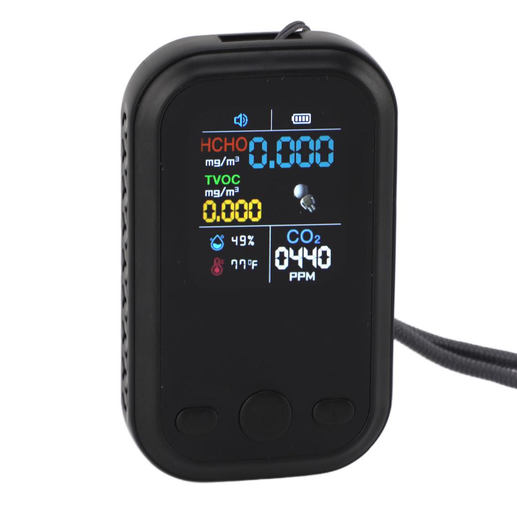 5 in 1 Quality Monitor Multifunctional Smart Portable CO2 Humidity Temperature Detector for Indoor Home