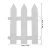 White Plastic Christmas Tree Fence Panel Detachable Picket Style Holiday Decor Prop for Tree Base Garden Courtyard Scene