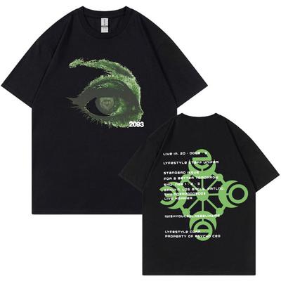 Yeat Lyfestyle 2093 Eye Print T-Shirt Album Merch Tide T-Shirt Unisex Tshirts Aesthetic Classic Men's Summer Casual Y2K Clothing