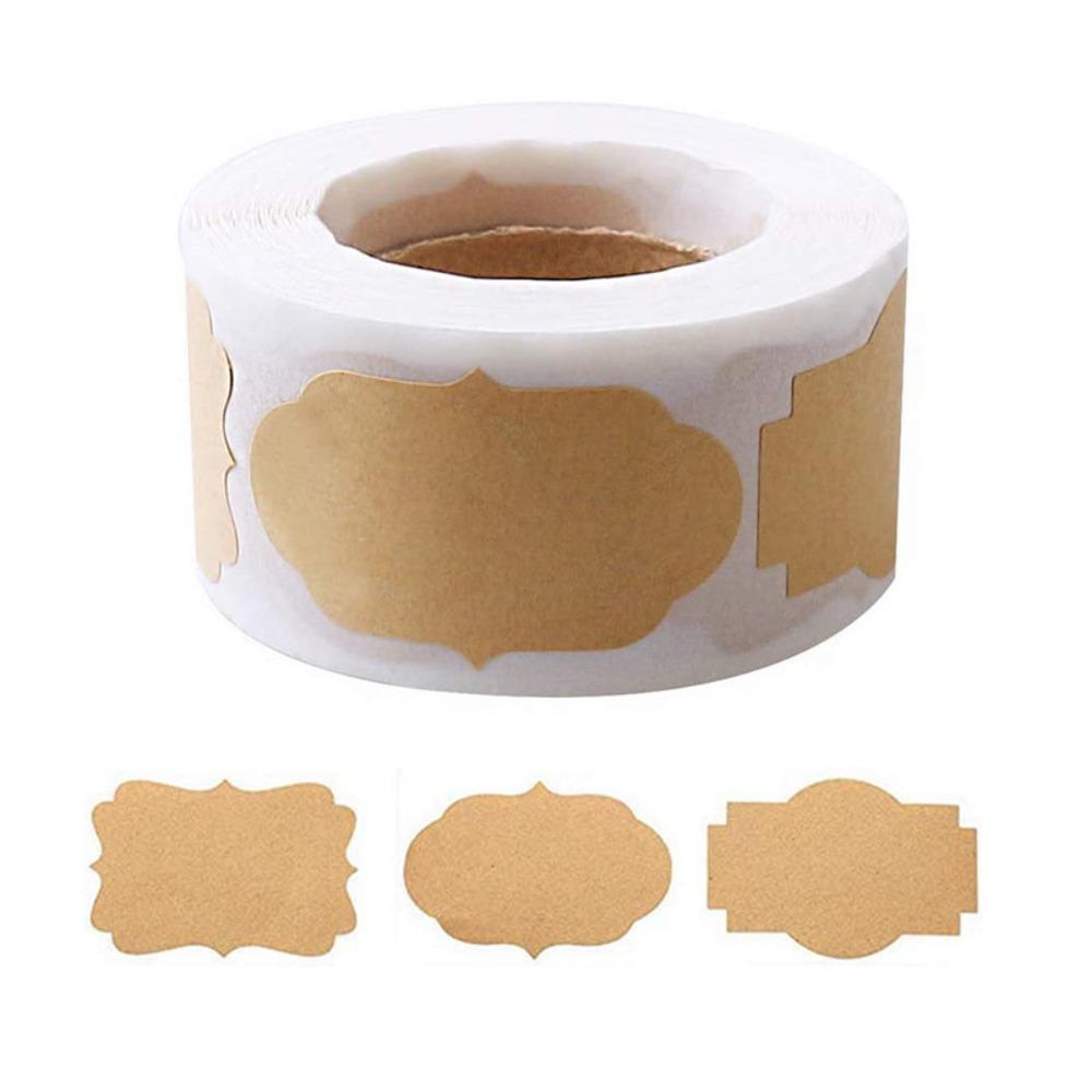 300Pcs/Roll Writable Spice Jar Label Stickers Blank Stationery Sticker Tags  Can