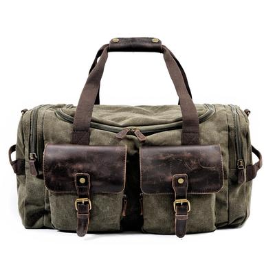 Men's Durable Canvas Travel Crossbody Bag with Multi-Pockets