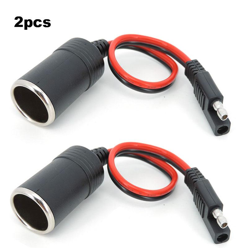 12V 24V car Female Lighter power Socket to SAE 2 Pin Quick Release Disconnect Connector Plug 14AWG 20A Extension Cable