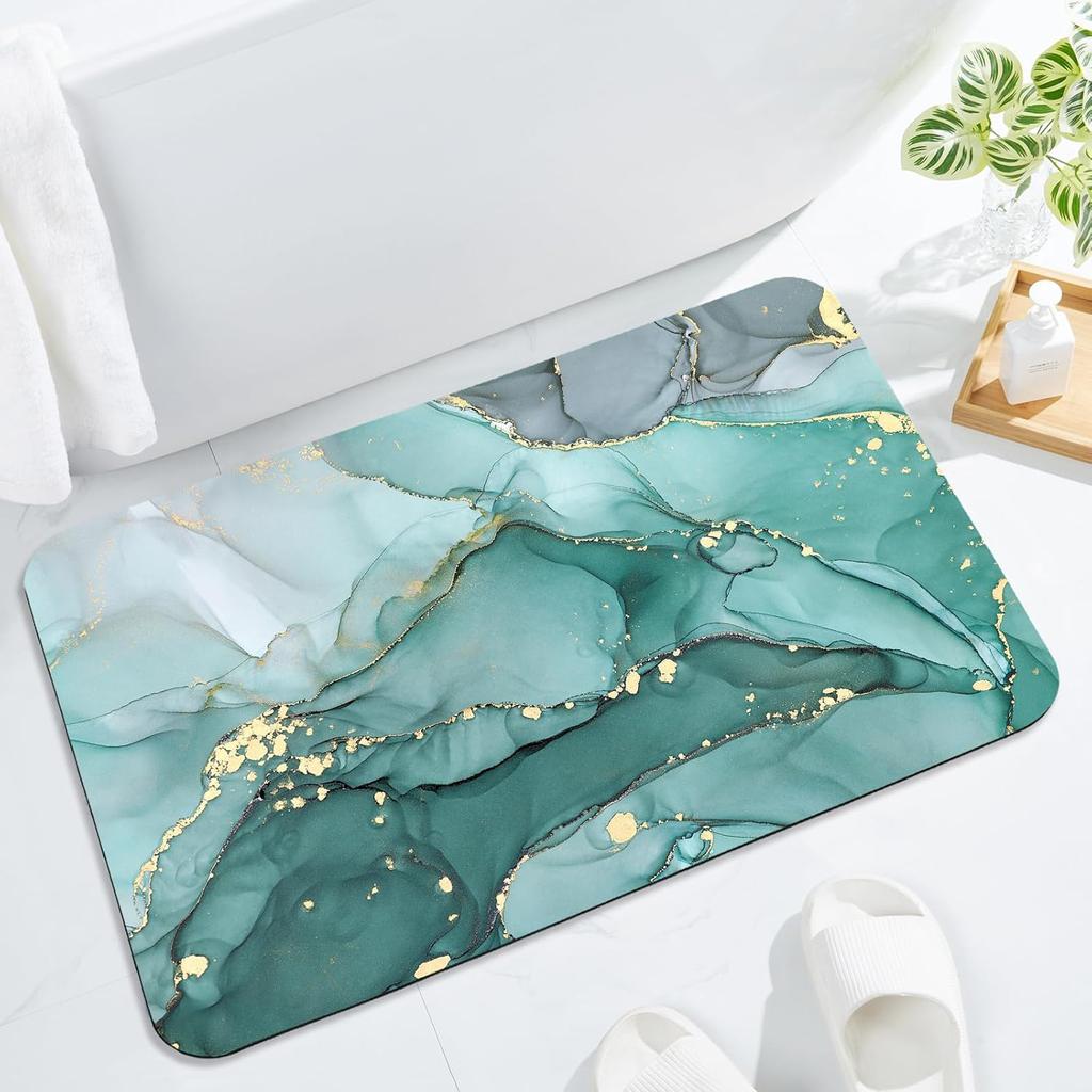 Marble Grain Diatom Mud Floor Mat Bathroom Water-absorbing Non-slip Foot Mat Dirt-resistant Wear-resistant Door Mat