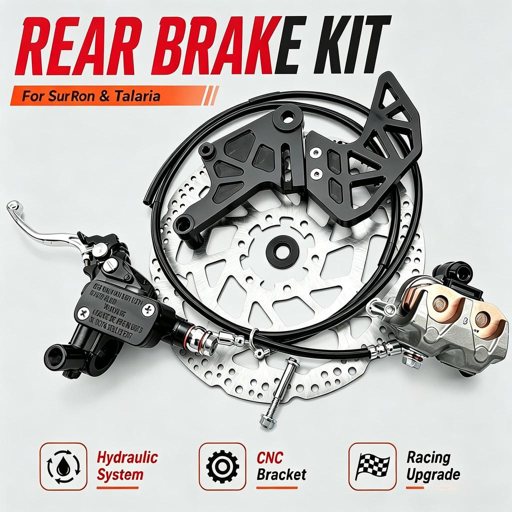 Rear Brake Caliper Mount Conversion Kit High Performance Parts Fit for Surron Ultra Bee Light Bee X Talaria X3 MX3 MX4