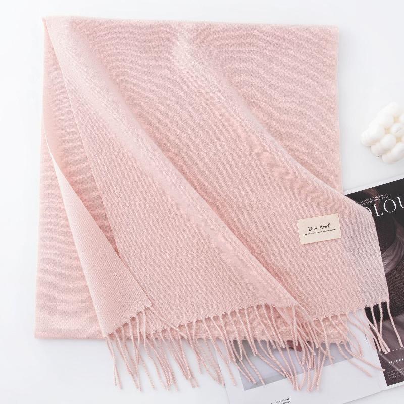 Morandi Color Scarf Shawl Solid Color Cashmere Feel Long Winter Wrap Luxury Soft Fashion Gift Lightweight Women’s Neck Scarf