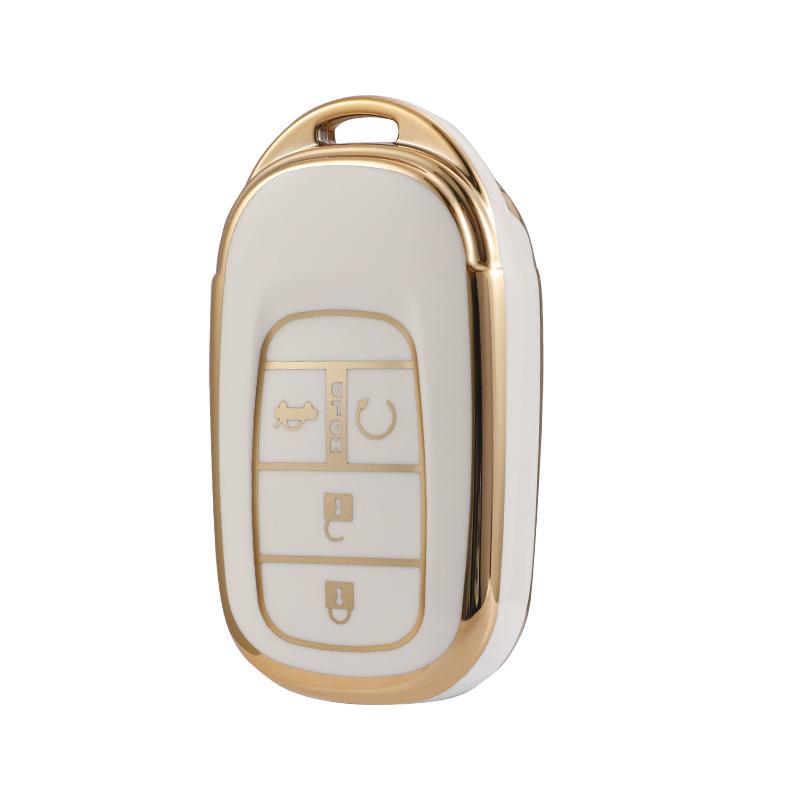 2022 Gold Edge Key Cover for Eleventh Gen Honda Civic Remote – Full Coverage Protective Shell