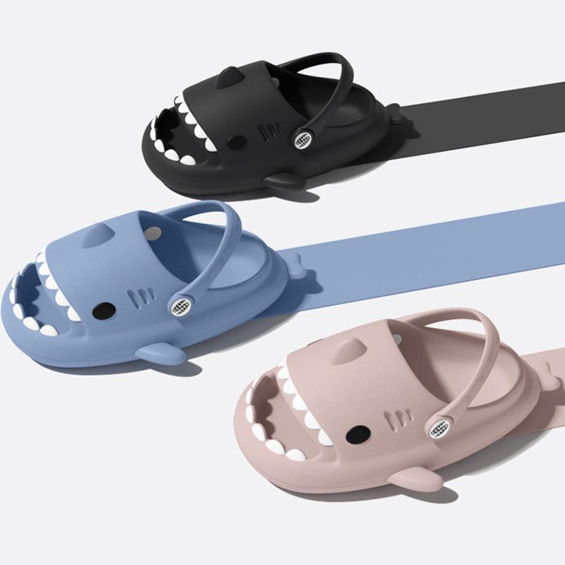 Shark Cartoon Anti-Collision Slippers for Women & Men - Summer Non-Slip Lazy Sandals with Thick EVA Soles
