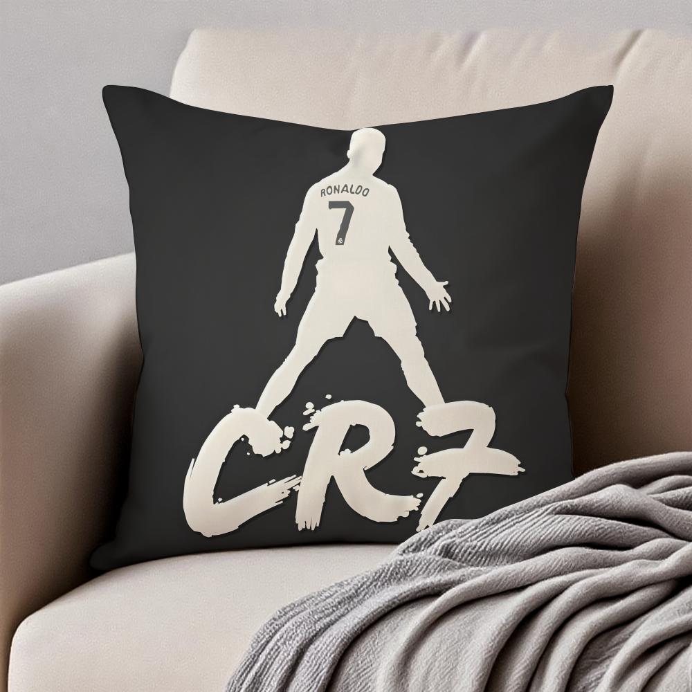 Legendary CR7 CCristiano Ronaldo Cushion Cover Pillowcase Antidustmite Invisible Zipper Short Plush Sofa Cushion