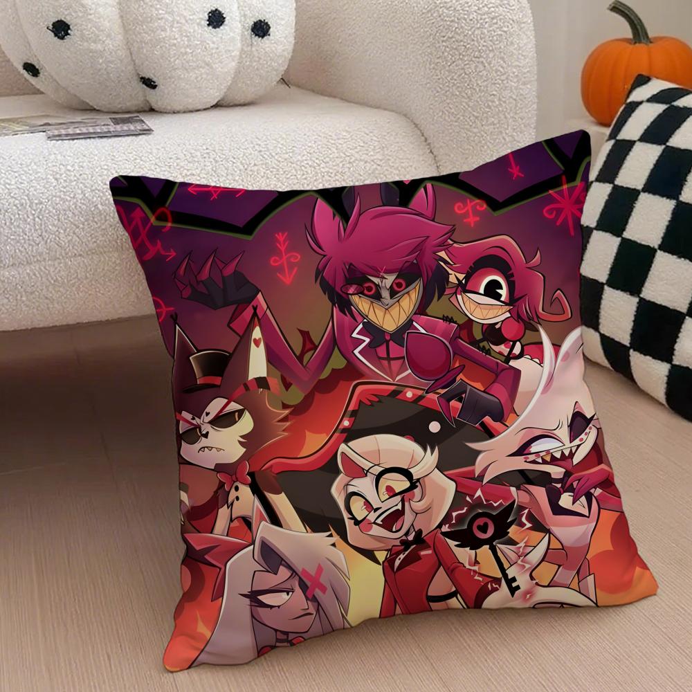 Edgy Musikalisch Schrullig Animiert HHazbin Hotel Kissenbezug Sofakissenbezug Versteckter Knopf Strapazierfähiges Polyester Stuhlkissen