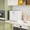 46 Litre Lockable Countertop Fridge - Cream White