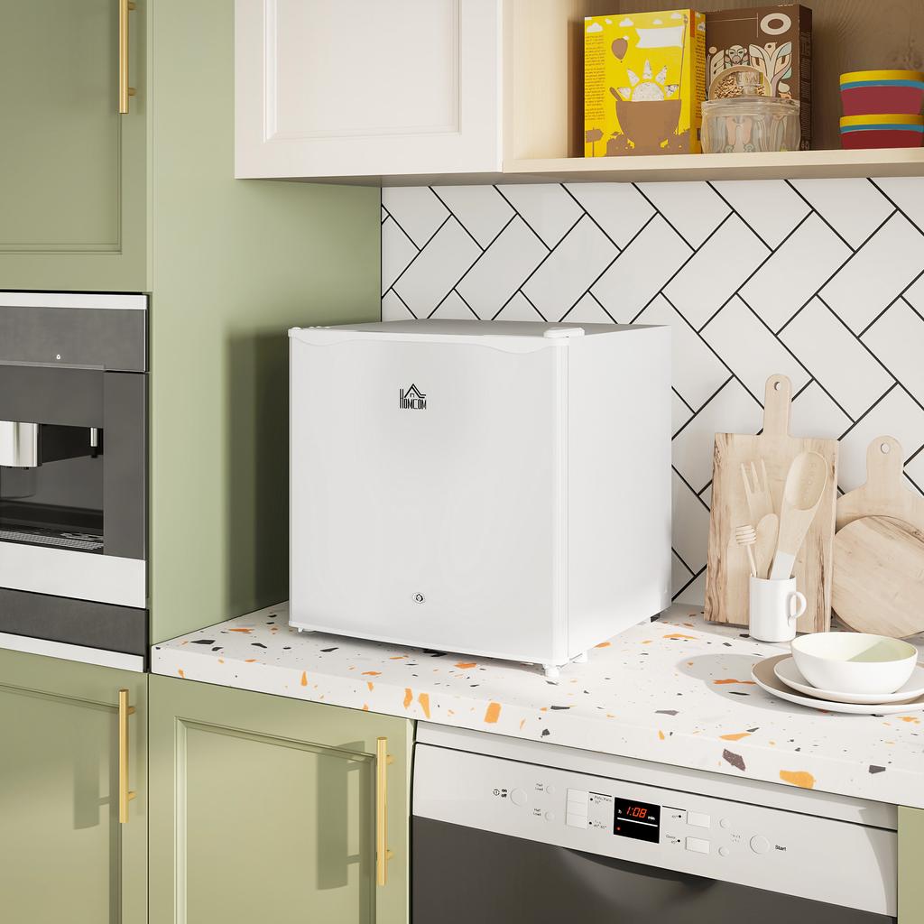 46 Litre Lockable Countertop Fridge - Cream White