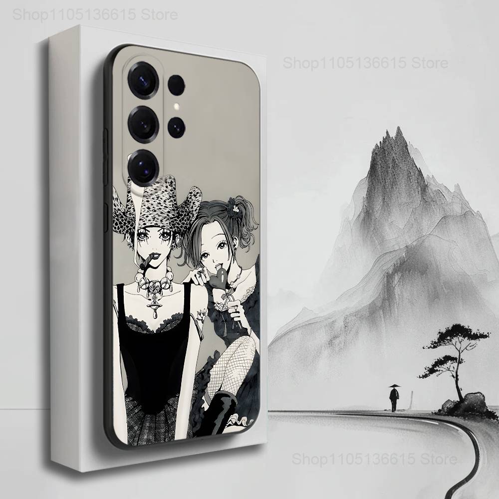 Anime N-Nana O-Osaki Cute  Phone Case For Samsung S25,S24,S23,S22,S21,S20,S10,S9,Ultra,Plus,Lite,FE,Soft Silicone Black Cover