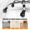 1PCS Office Chair Caster Wheels 10MM 11MM Swivel Rubber Caster Wheels Replacement Soft Safe Rollers Furniture Hardware