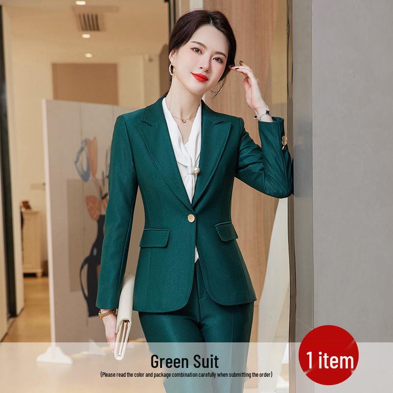 Conjunto de Traje Rojo para Mujer - Otoño/Invierno 2023 Estilo Profesional