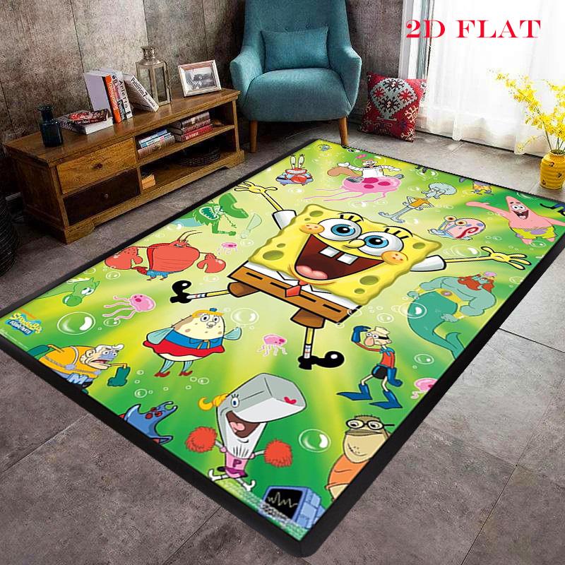 Spongebob Friends Adventure carpet Camping Trip Suitable For All Seasons Sheet Machine Washable Air Conditioning carpet
