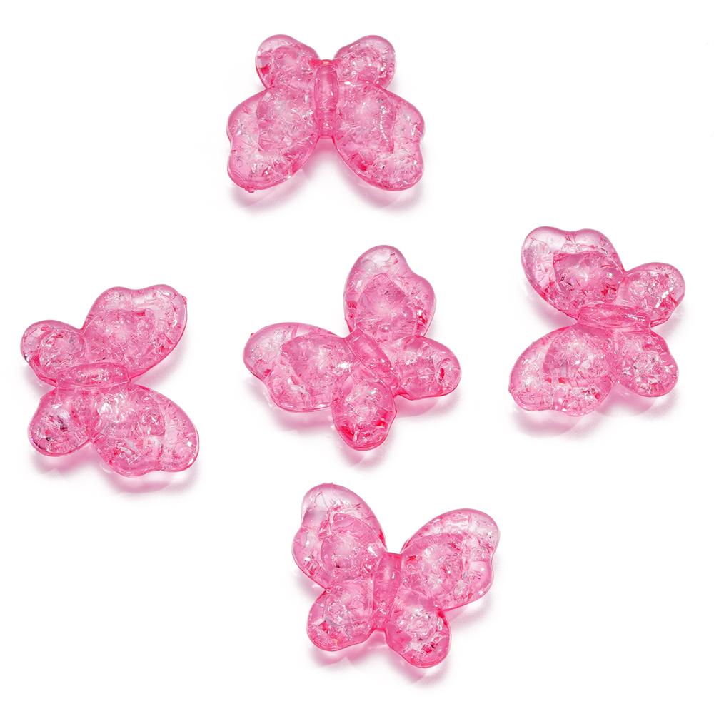 10-20 Stück 18mm Schmetterling Rissige Acrylperlen Transparent Halsketten Abstandshalter Perlen Für Armband Anhänger DIY Schmuckherstellung Zubehör
