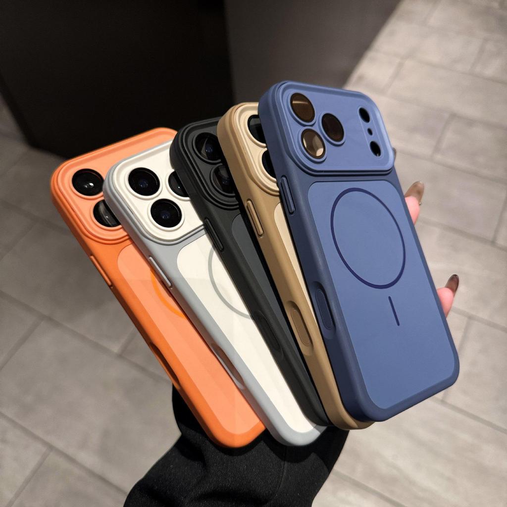 Magnetic, Drop-Proof iPhone 14/13 Pro Case with Skin-Feel and Contrasting Colors, Compatible with Apple 16.